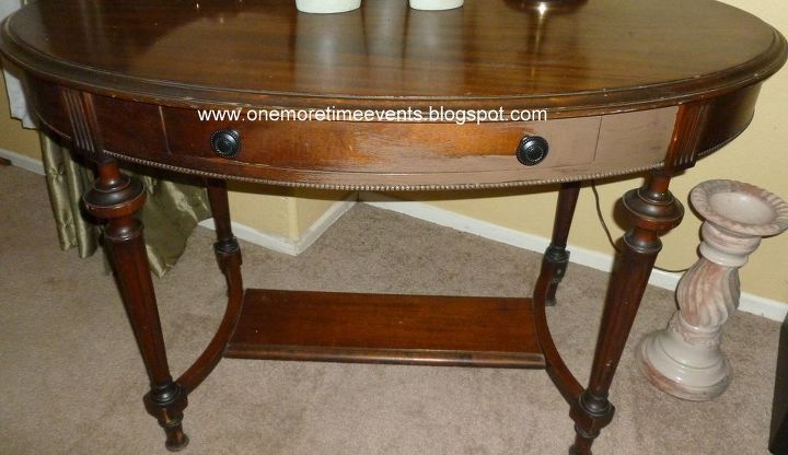 antique desk painted with homemade chalk paint, chalk paint, painted furniture, Before