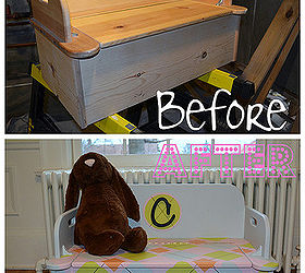 argyle toy box, home decor, painted furniture, The before and after
