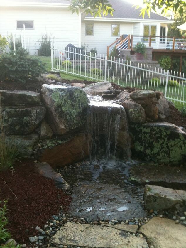waterfalls water gardens water features by just add water in des moines iowa, outdoor living, ponds water features, To learn more about this project https www facebook com notes just add water pondless waterfall des moines iowa metro pond to pondless waterfall renovation b 337789622922730 Waterfall water garden water feature contractor