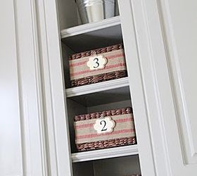 painting my laundry room cabinets grey, laundry room mud room, painting, Gray Cabinets with Baskets