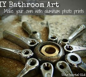 diy bathroom art using aluminum photo prints, bathroom ideas, home decor
