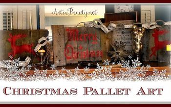 Christmas D.I.Y. Pallet Artwork #holidaycheer