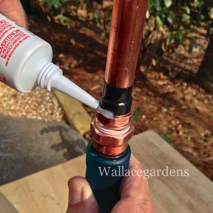 dispositivo de rega de garrafa de vinho de tubo de cobre para jardins em vasos