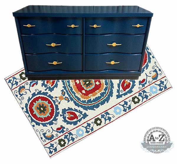 bold blue dresser makeover, painted furniture, rustic furniture, Just one of the looks I love