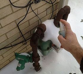 home preventive maintenance checklists 9 outdoor tips for february, electrical, home maintenance repairs, hvac, Spray gas meter fittings to check for leaks