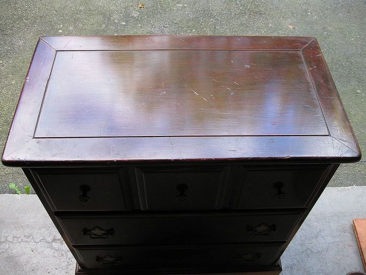 small chest, painted furniture, Top Before