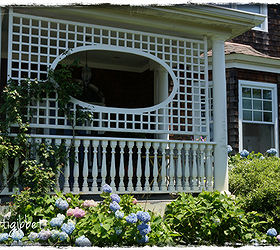 my home, curb appeal, outdoor living, porches, lattice trellis on the porch for climbing roses