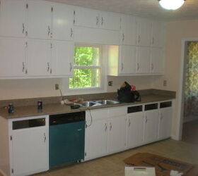 stained deck tile bath cabinets painted, home maintenance repairs, how to, clean white semi gloss cabinets