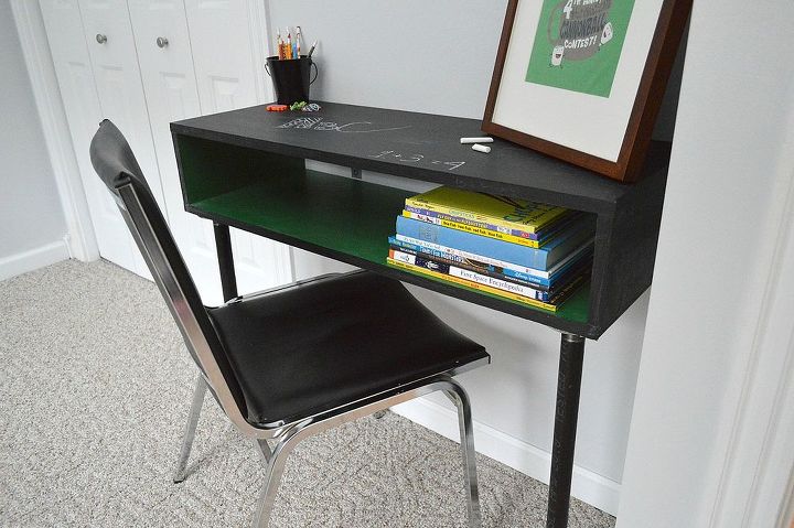 how to make and industrial style desk, bedroom ideas, diy, how to, painted furniture