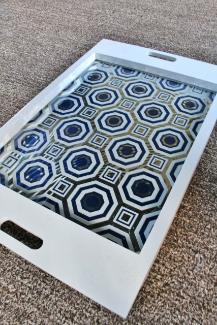 a tray makeover from ugly to uglier to beautiful, crafts, repurposing upcycling