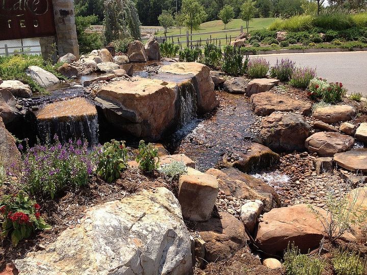 pond nightmare becomes a pondless beauty, landscape, ponds water features, Left side of the waterfall
