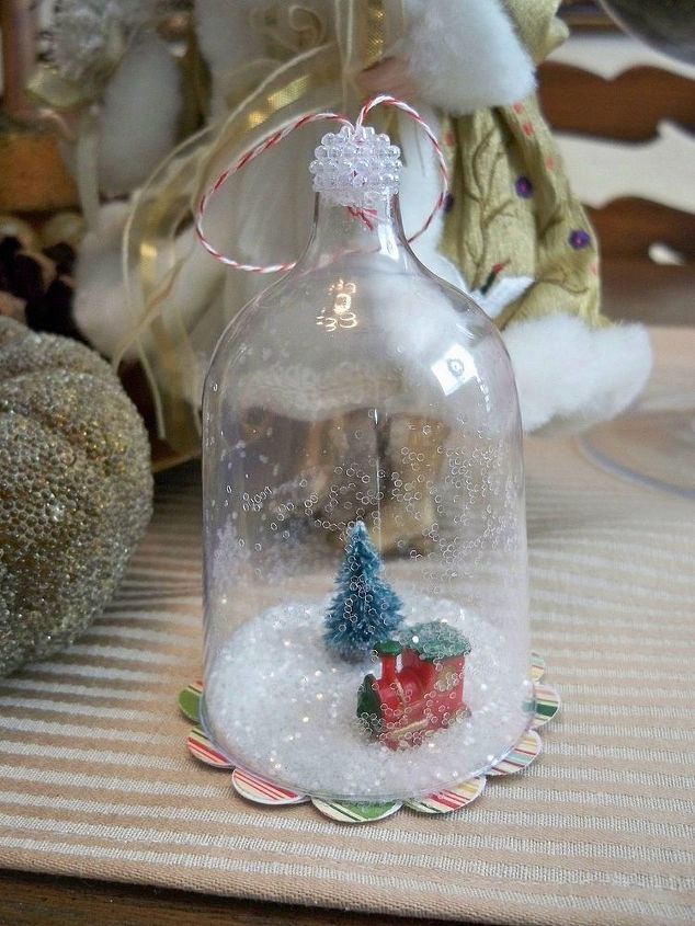 tiny cloche, crafts, seasonal holiday decor
