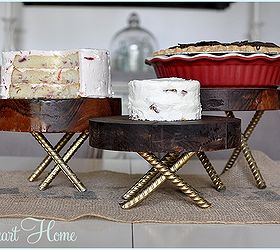 diy rustic wood pedestals, diy, home decor, how to, repurposing upcycling, woodworking projects, the food safe mineral oil means I can use them with food