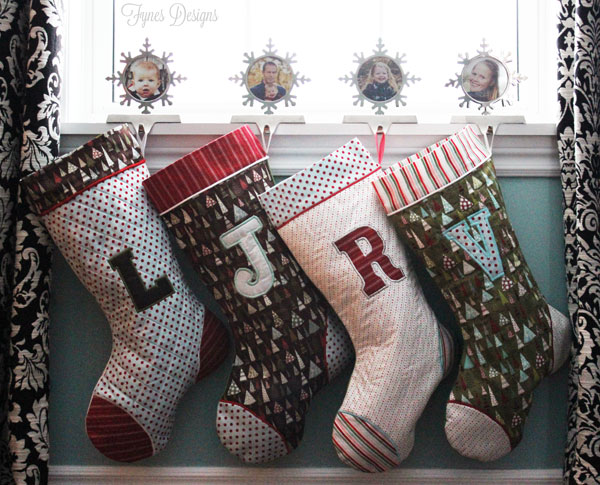 sights of the season from fynes designs, christmas decorations, seasonal holiday decor, Monogrammed quilted Christmas stockings
