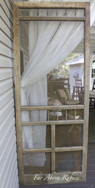 repurposed screen door project for the porch, outdoor living, porches, Old screen door