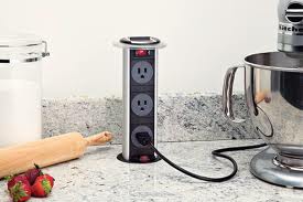 get charged up about these new electrical outlet ideas, electrical, kitchen design, The Pop Up Electrical Outlet These are available in several finishes and start at about 135 00 for the grommet and ring