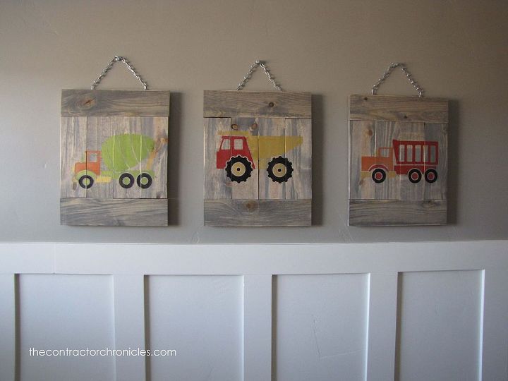 planked truck art, bedroom ideas, crafts, home decor