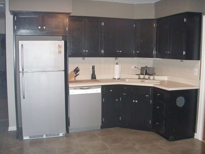 kitchen remodel the first e model with paint and hardware, diy, kitchen design, painting, Kitchen After View 1