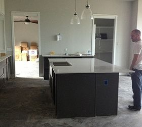white and gray kitchen, countertops, kitchen design, kitchen island