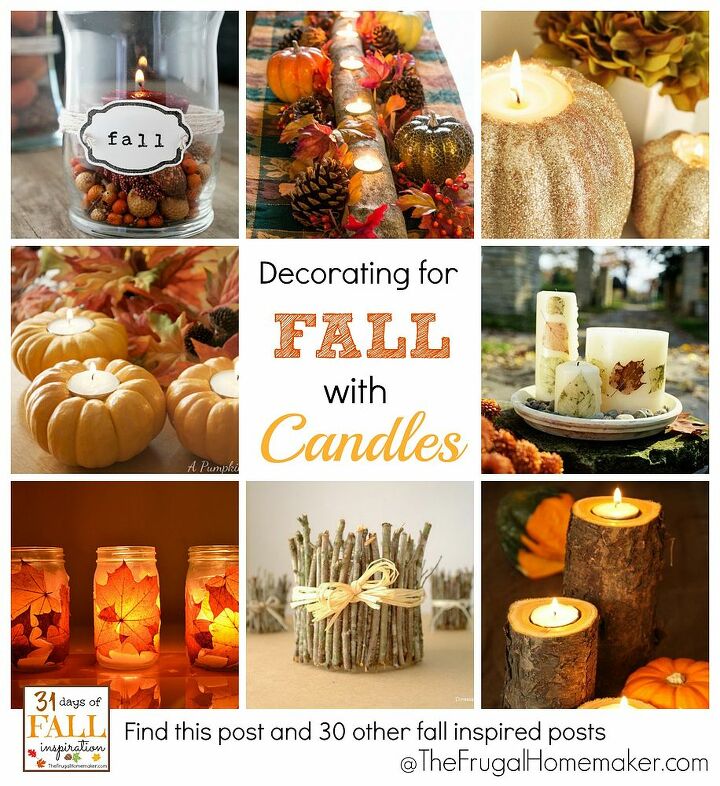 decorating for fall with candles, seasonal holiday decor