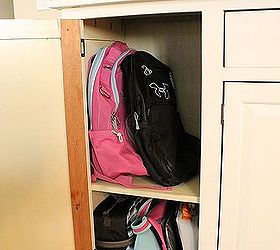 backpack storage ideas, cleaning tips, storage ideas, Because our house is so small having them in closed storage is a great way to minimize visual clutter