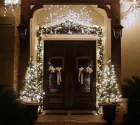 Christmas Porch and Front Door Garland DIY | Hometalk