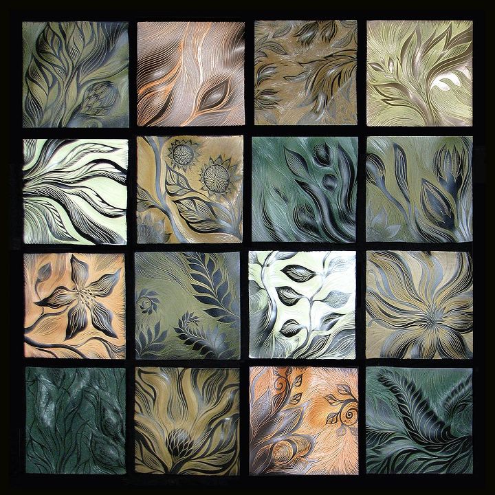 natalie blake studios custom handmade ceramic wall art tile and backsplash tile, botanical Mayo Clinic installation