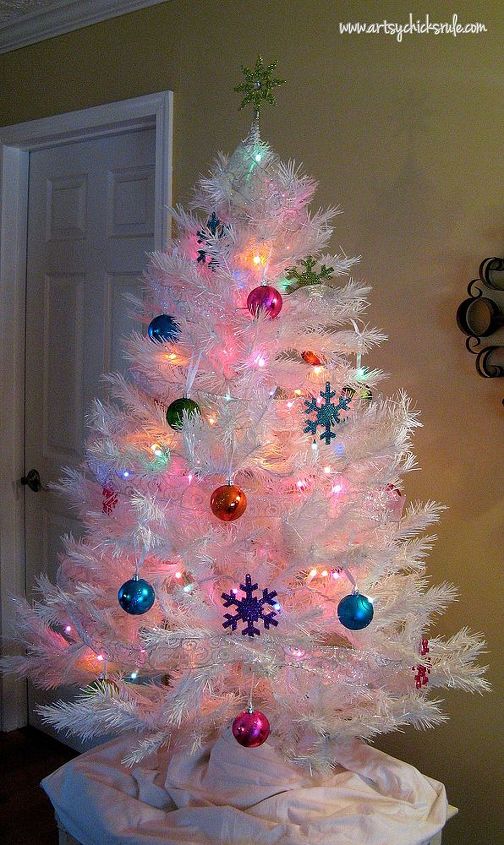 oh christmas tree super white super sparkly amp super colorful, seasonal holiday d cor