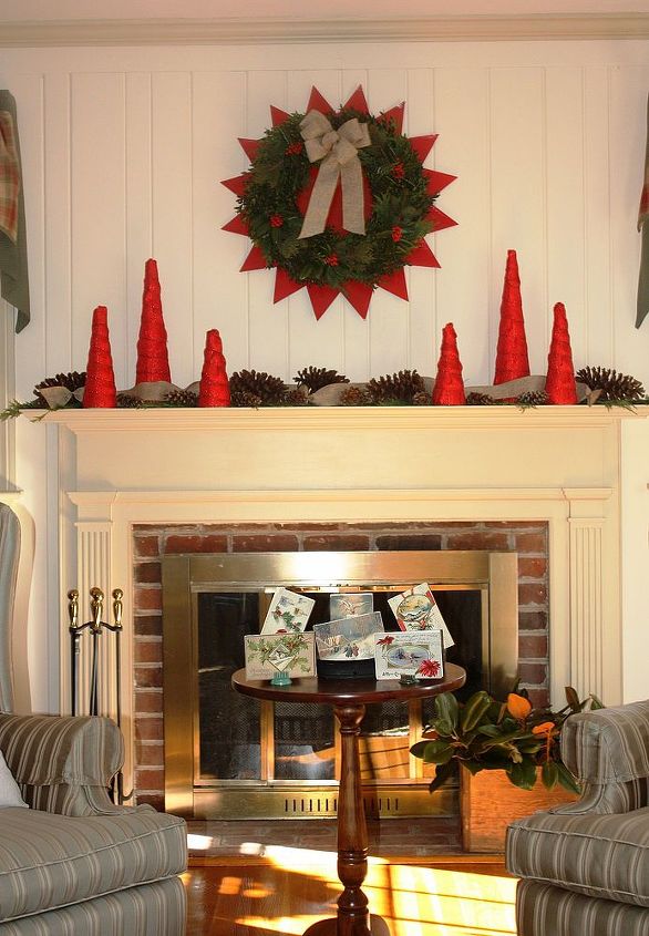 2012 christmas mantel, christmas decorations, living room ideas, seasonal holiday decor, wreaths, 2012 Christmas Mantel