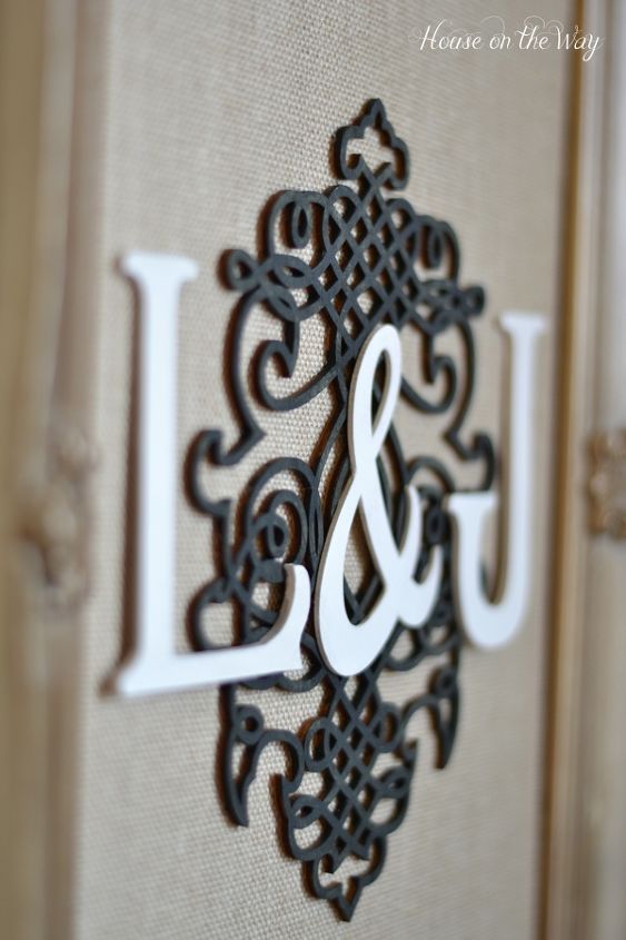 personalized burlap panel for the gallery wall, crafts, home decor, The 3D effect is so cool and looks great on the wall