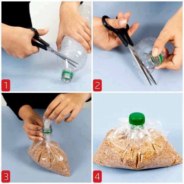 how to close the bag using a plastic bottle cap, crafts