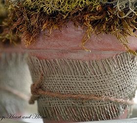 10 easy projects with mod podge, crafts, decoupage, I love love love terra cotta Here s a sweet birds nest nestled into a little terra cotta pot with burlap Mod Podged around the outside