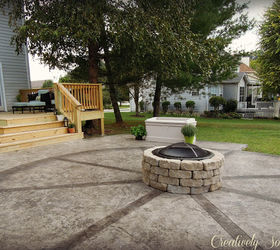 how to build a firepit, outdoor living, patio, Easy to move if needed simple and inexpensive