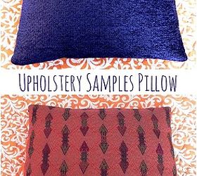 super easy throw pillows, crafts, Throw pillow made from two samples of upholstery fabric