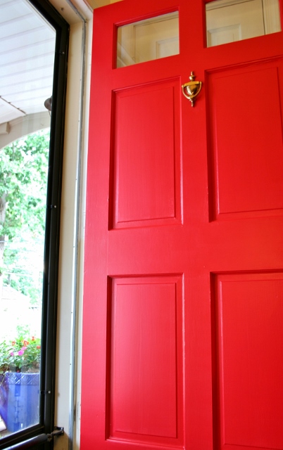 how to paint a front door, doors, painting, I used three coats