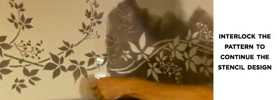 how to stencil a border with cestencils, paint colors, painting, wall decor, realign the interlocking pattern around the room