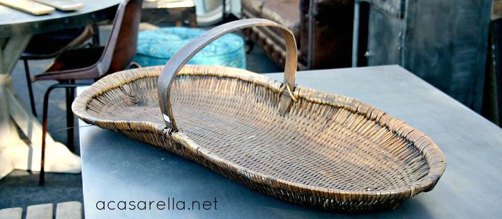 a stroll through the rose bowl flea market, repurposing upcycling, and baskets