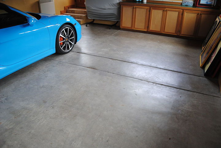 charcoal stained micro topping garage floor, flooring, garages, painting