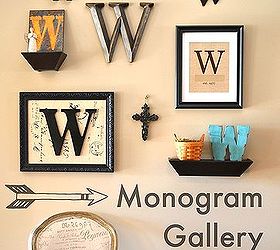 monogram gallery wall, home decor, wall decor