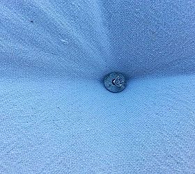 easy button tufting, diy, how to, painted furniture, reupholster, step two screw