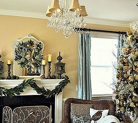 garden inspired christmas tree, living room ideas, seasonal holiday decor