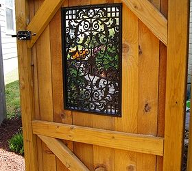 how a girl built a gate, diy, fences, how to, outdoor living, woodworking projects, I wanted my gate to be beautful This window adds so much character