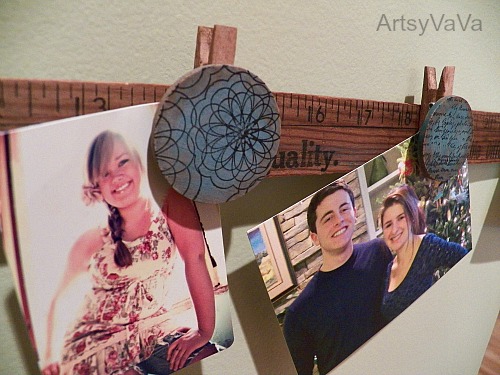 yardstick photo display, crafts
