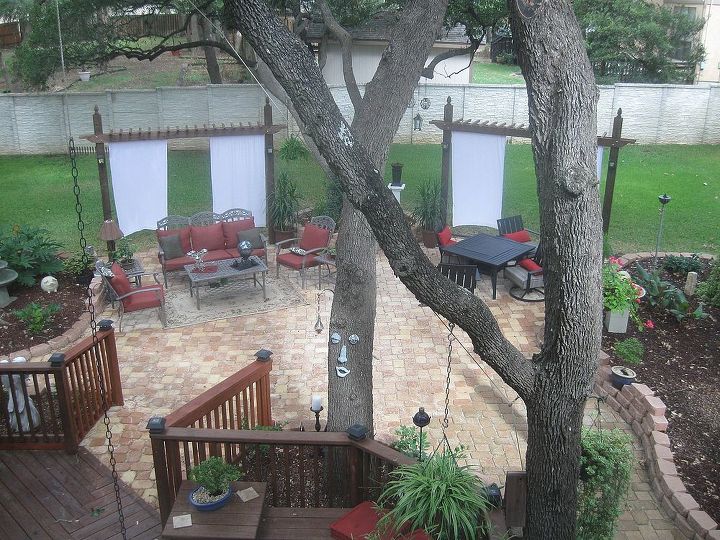 extend outdoor living area create privacy from neighbors with arbors, gardening, landscape, outdoor living, Backyard after