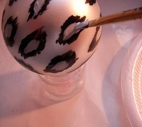 snow leopard ornaments tutorial, christmas decorations, crafts, seasonal holiday decor, Then using the same flat brush with the light gray paint fill in the center of your black ovals