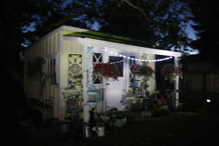 nightime in the cottage garden, lighting, outdoor living, Hard to show at night without blur but this is one place I light up
