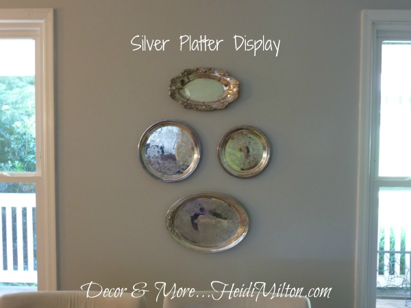 wall art for the ugly duckling dining room, dining room ideas, home decor, painted furniture, wall decor, Silver platter display I hope to make this one floor to ceiling