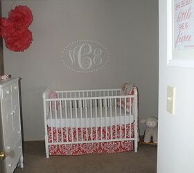 coral gray diy vintage nursery, bedroom ideas, chalk paint, home decor, painted furniture, repurposing upcycling