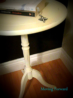 first attempt at using annie sloan chalk paint small accent table, chalk paint, painted furniture, After painted waxed and light sanding
