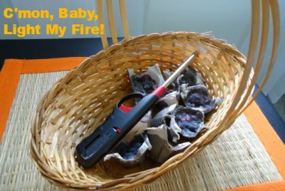 enjoy your backyard fire pit with these easy homemade firestarters, outdoor living, My handy basket of firestarters